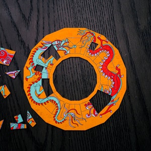 Survivor Puzzle Replica - Two Dragon Puzzle  - S46 - Mini Color Version