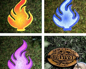 Survivor Party Pack 4 - Set of 3 Fire Puzzles - Survivor TV Show