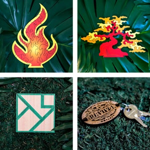 Survivor Party Pack 1 - Tree, Fire, Square Puzzles and Free Keychain - Survivor TV Show