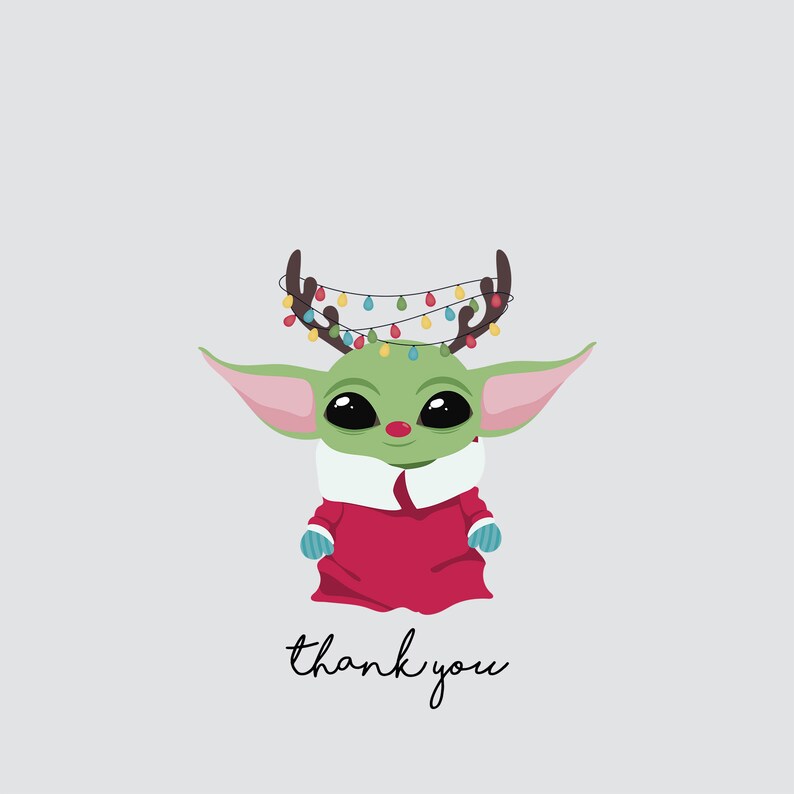 Download Clip Art Digital Kit Baby Yoda Xmas Art Collectibles