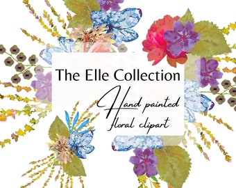 Vibrant watercolor graphics, instant download png files, commercial use