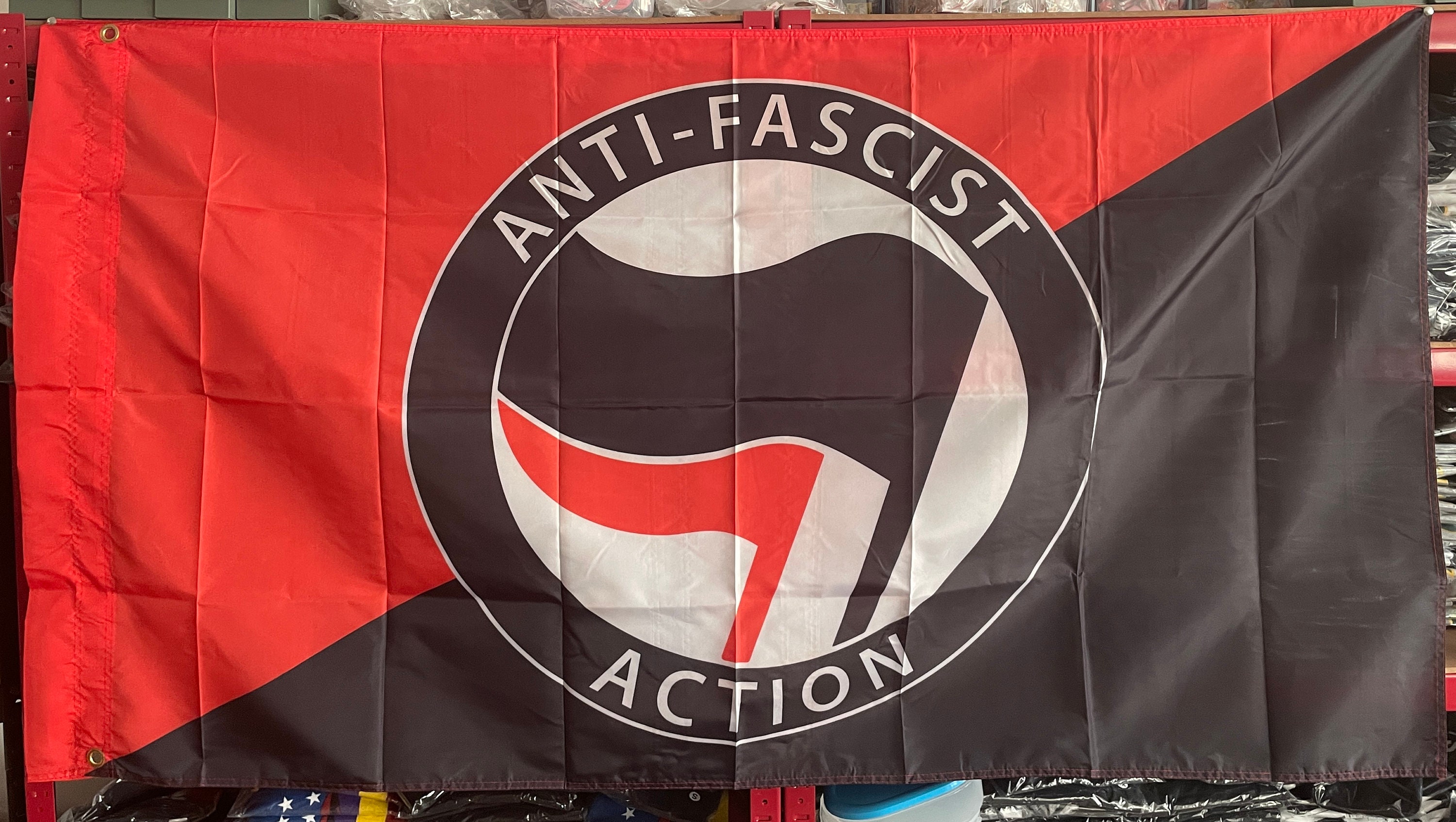 Bandiera Tedesca Con Sonaglio – Colori Nero/Rosso/Oro Per Tifo E Festività