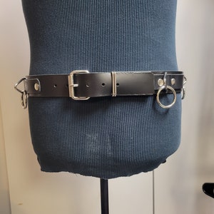 Leather bondage belt