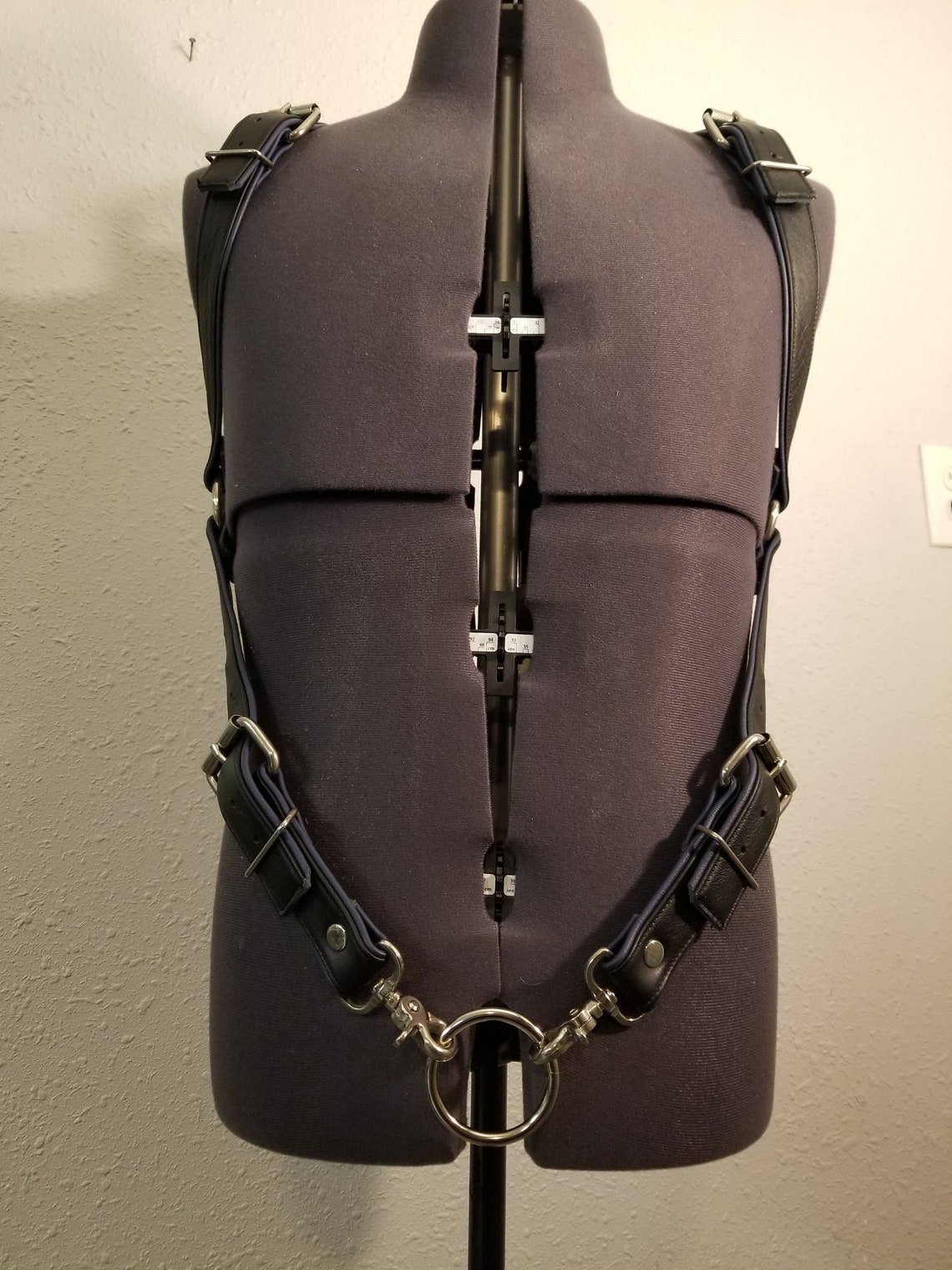 Leather suspender harness mens cockring harness leather Etsy