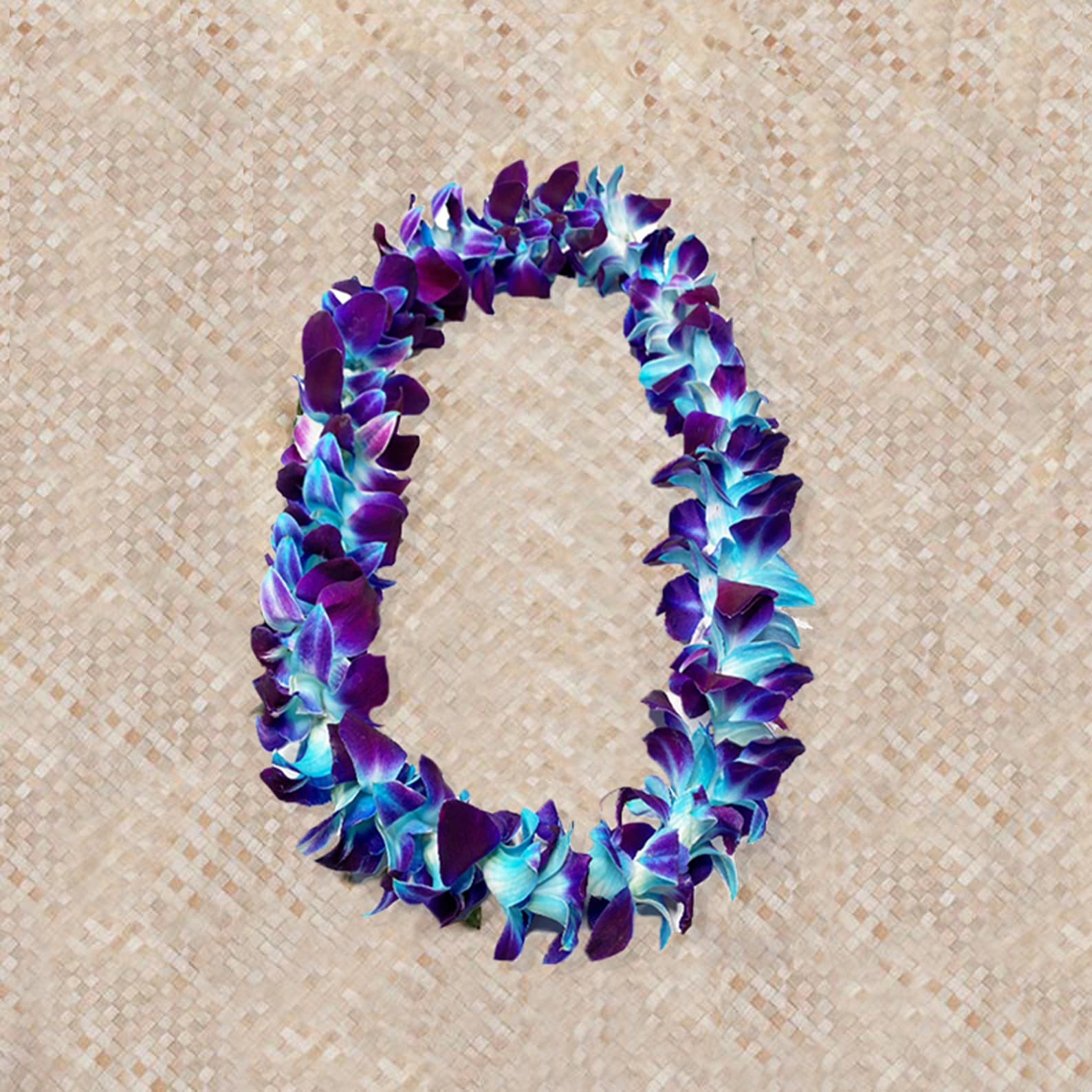 Dyed Blue Orchid Single Lei Etsy