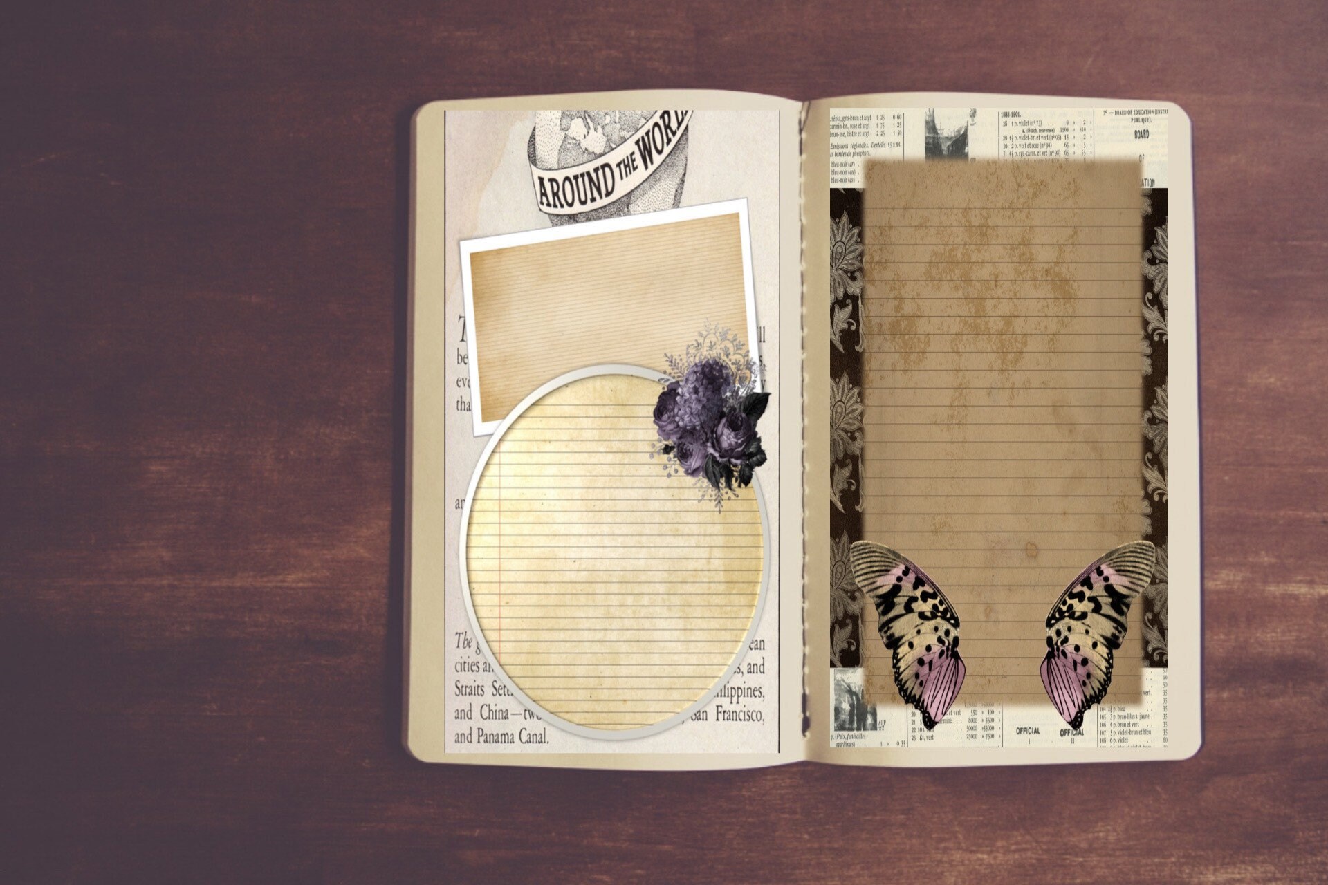 Vintage Writing Paper Journal Etsy