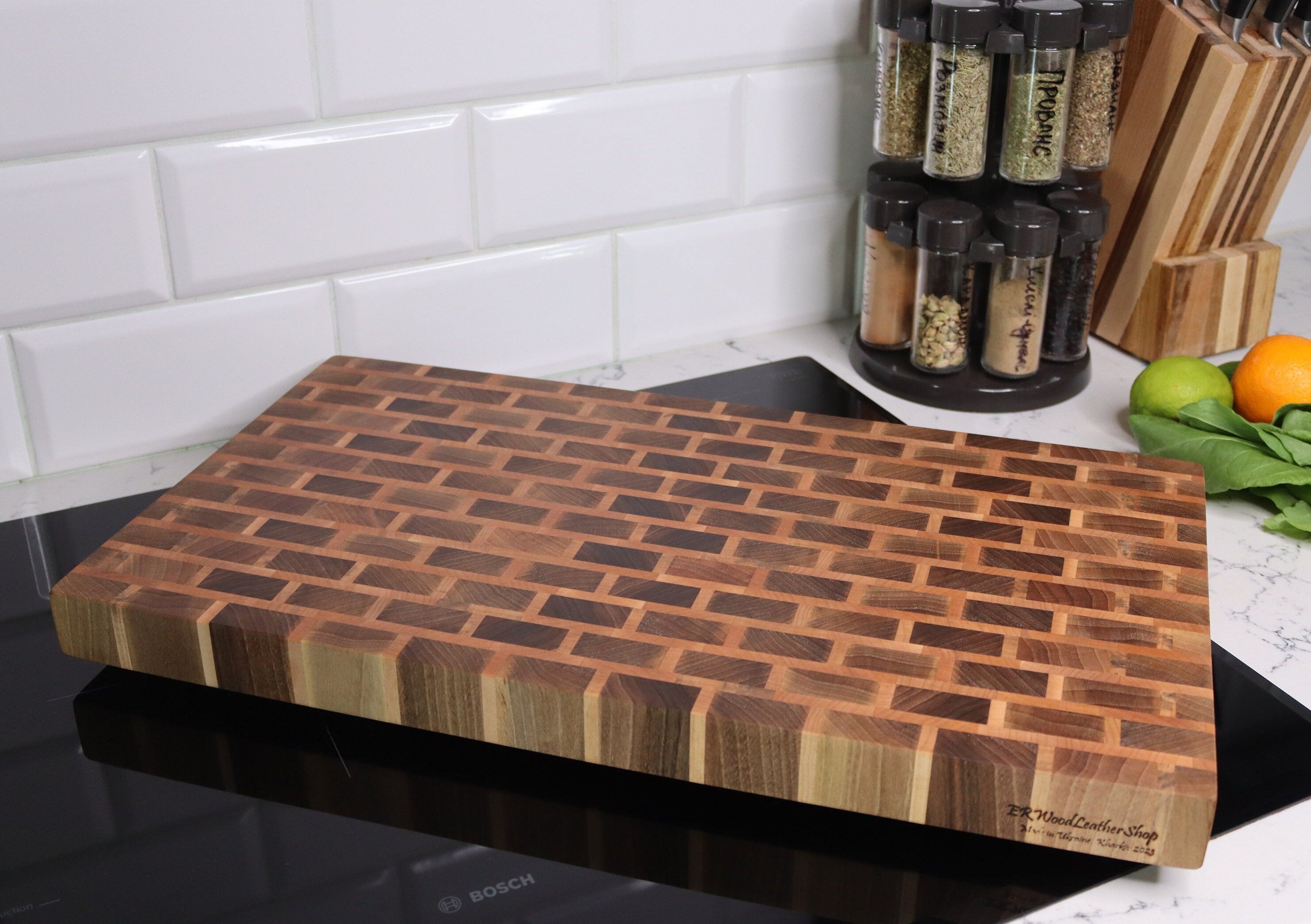Large End Grain Maple Wood Cutting Board – NovoBam