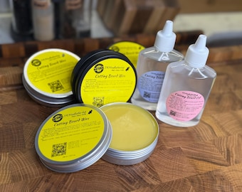 Cutting Board Wax Oil, Food-Safe Beeswax & Mineral Oil Conditioner Wood Care Polish for Butcher Blocks Utensils Natural Finish Oil Butter