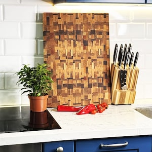 Exclusive very large end grain cutting board, cutting board, end grain board, butcher block, wood board, gift, meat board, beating board