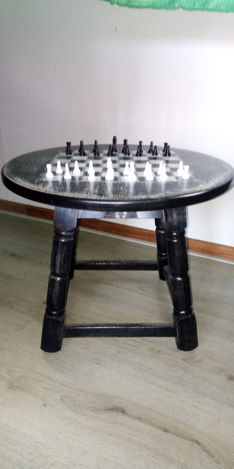 Wooden Round Chess Table