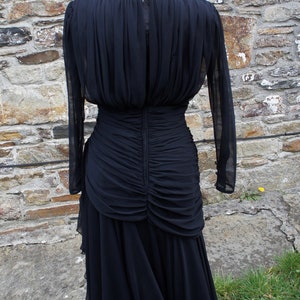 1980s Saks Fifth Avenue Deco Revival Little Black Dress Blade Runner Style main image 0