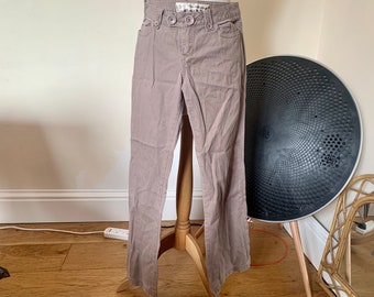 Vintage, 1990s, Miss Selfridge, Women's, Cotton, Dusty Pink, Flared, Boot Cut, Trousers, UK Size 10, Clothing, Casual, Street Wear, Surf