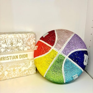 Bedazzled Basketball Rainbow Custom Made