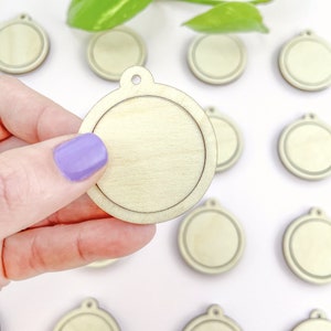 Mini Wooden Embroidery Hoops, Mini Round Wooden Hoops, Tiny Stitch Work Hoop, Laser Cut Embroidery Hoop for Pendant or Necklace.