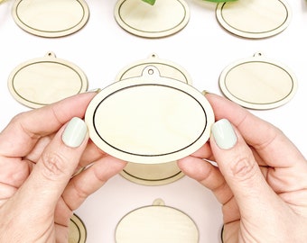 Elliptical Wood Mini Embroidery Hoop Frame: DIY Craft Supply