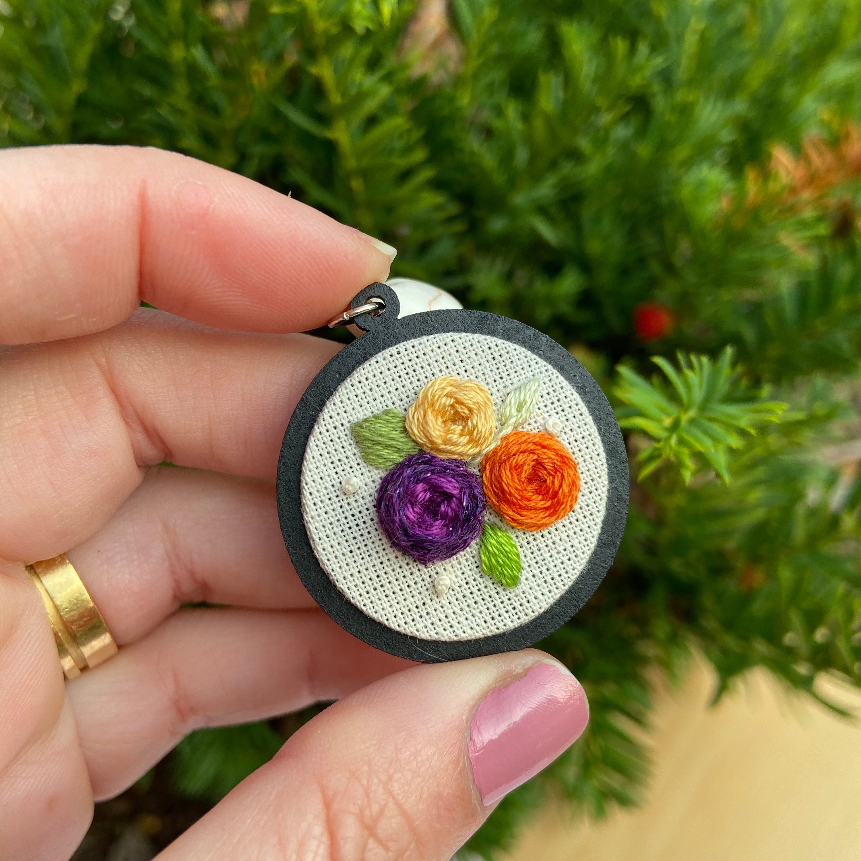 Cute Spooky Halloween Keychain Miniature Embroidery Keychain Etsy