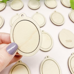 Mini Hoop Oval, Oval Shaped Wood Mini Hoop, Handmade Frame for Pendant & Charm, DIY Mini Hoop, Ornaments Mini Embroidery Hoop.