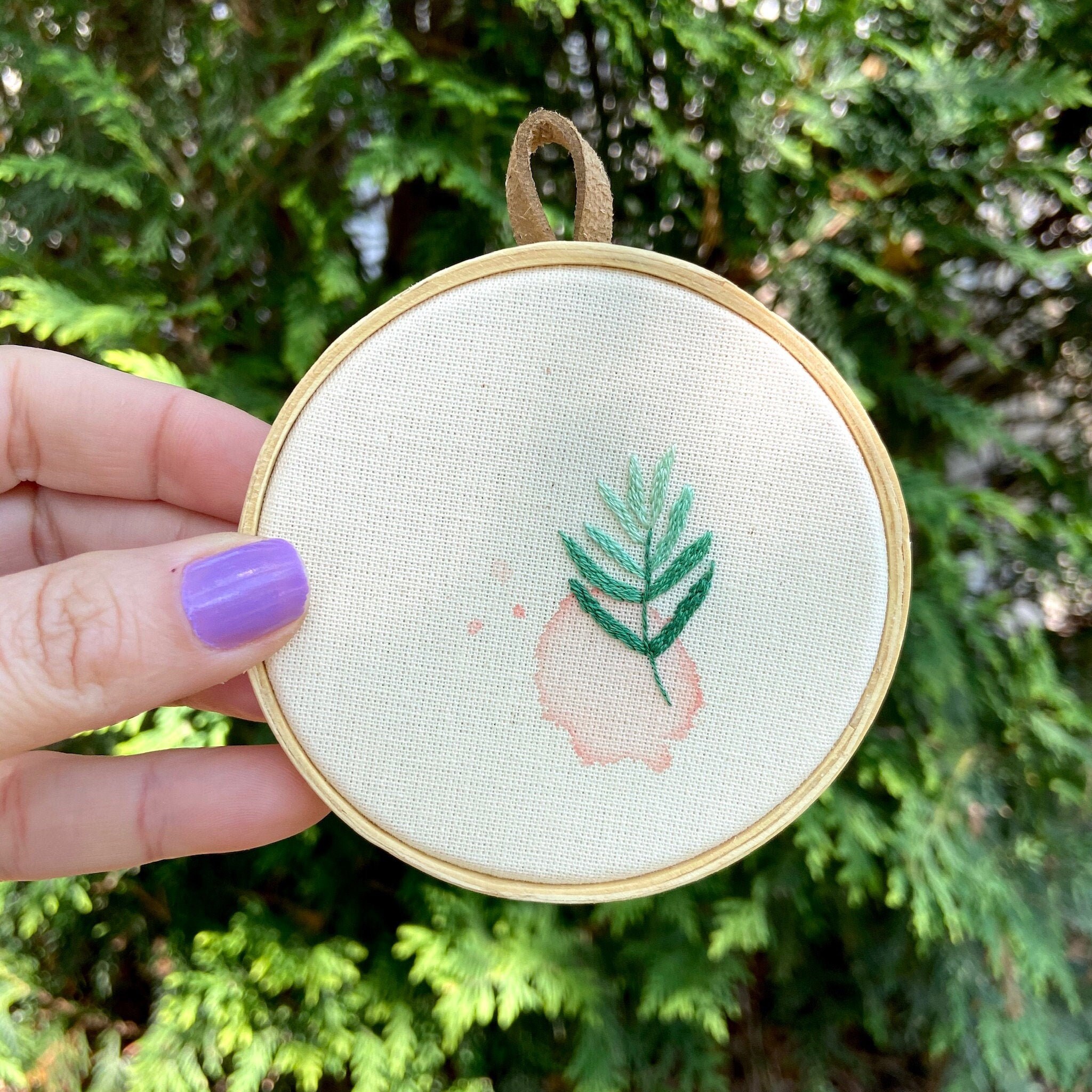 Embroidery Hoop Green Wall Art Embroidery Hoop Green Wall Art