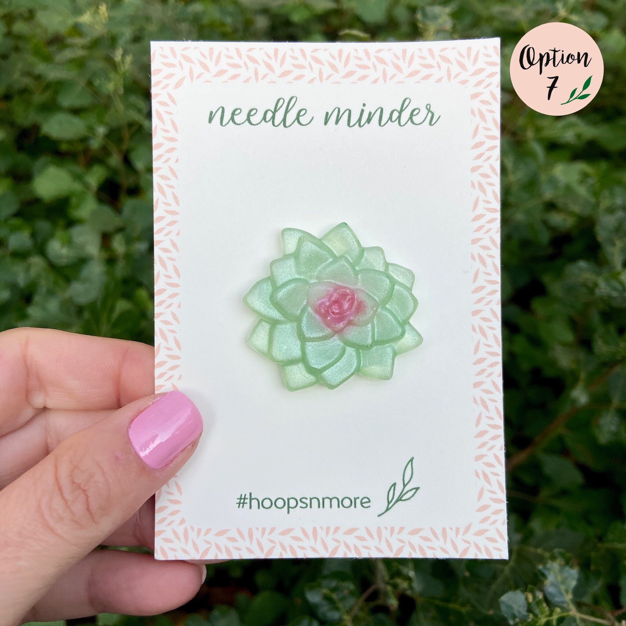Succulent Resin Needle Minder Needle Keeper Cross Stitch Etsy