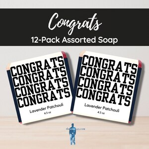 Congrats 12 Bars of Handmade Soap, Best Sellers | Shower Favors, Soap Gift Set, Gift Basket, Stocking Stuffer, Resale, Personal Use