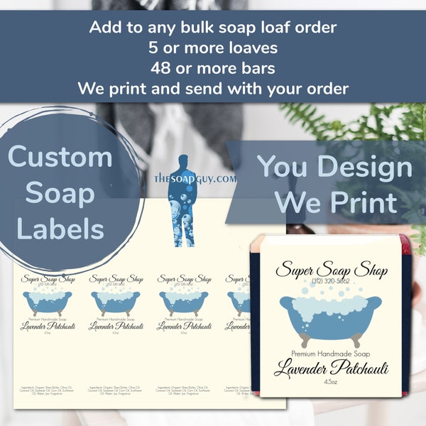 Soap Label, Custom Soap Label, Editable Label, Label Template, Bathtub Soap Labels, Bath Tub Soap Labels