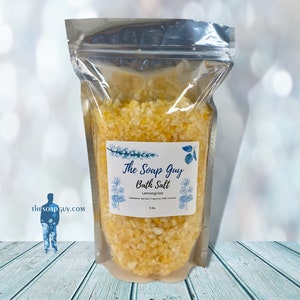 3lbs. Lemongrass Bath Soak, Sea Salt Bath Salt, Self Care Gift for Her, Shower Favors Ideas, Sweet with Lemongrass Scent