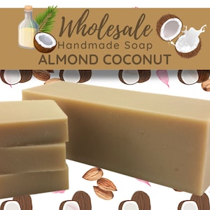 Almond Coconut Soap | Handmade Soap, Natural Soap, Vegan Soap, Homemade Soap, Wholesale Soap, Bulk Favors Soap, Cut Into Bar Soap