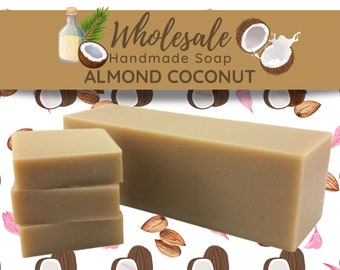 Almond Coconut Soap | Handmade Soap, Natural Soap, Vegan Soap, Homemade Soap, Wholesale Soap, Bulk Favors Soap, Cut Into Bar Soap