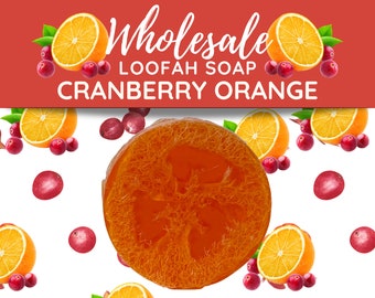 Cranberry Orange Loofah Bars Wholesale Set | Gifts for Her, Bridal Shower Favors, Baby Shower Favors, Gift Baskets, Personal Use, Soap Bar