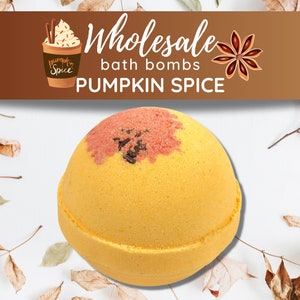 Pumpkin Spice Bath Bomb | Handmade Wholesale Bath Bombs | Bulk Party Favors