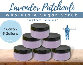 Gallon Lavender Patchouli Sugar Scrub Wholesale Bulk | Gifts for Her, Him, Gift Baskets, Bridal Favors, Baby Favors