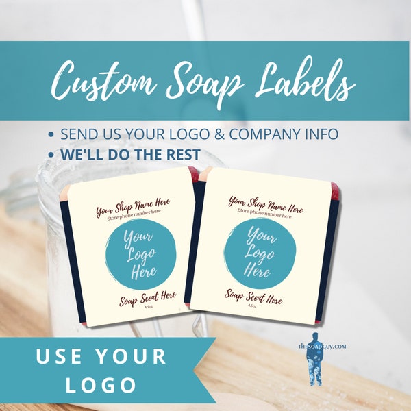 Custom Soap Label, Use Your Logo, Add-on Listing for Soap Orders, Bulk Wholesale Orders and Personal Soap Labels, Label Template