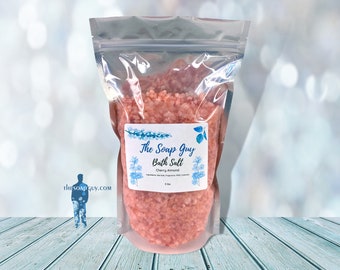 Cherry Almond Sea Salt Bath Soak | Handmade Bath Salts | Self Care Gift for Her