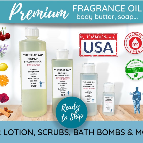Fragrance Oil for DIY Lotion, Body Butter, Soaps, Scrubs, Bath Bombs, Candles, and More