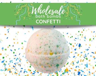 Confetti Wholesale Bath Bombs, Wholesale Bulk Bath Fizzies, Baby Bridal Shower Favors, Birthday Party