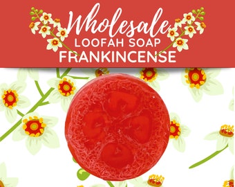 Frankincense Loofah Bars Wholesale Set | Gifts for Her, Bridal Shower Favors, Baby Shower Favors, Gift Baskets, Personal Use, Soap Bar