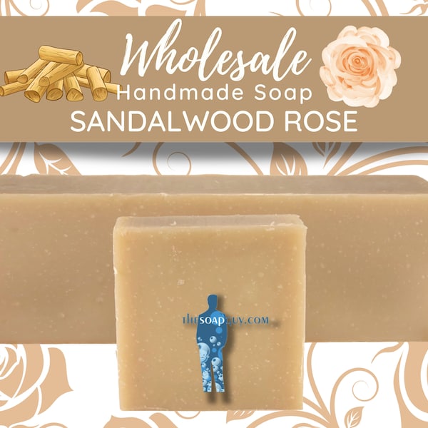 Sandalwood Rose Soap Loaf | Handmade Vegan Bar Soap | Wholesale Bulk Bars