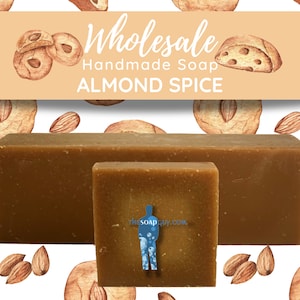 Almond Spice Soap | Wholesale Soap, Handmade, Natural, Vegan, Bulk Bridal and Baby Shower Favors, Cut Into Bars