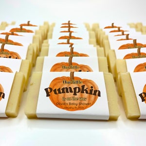 50 piece, Pumpkin Baby Shower Soap Favor, Baby Girl Shower, Baby Boy Shower, Gifts for Guests, Mini Guest Soap, Pumpkin Favors