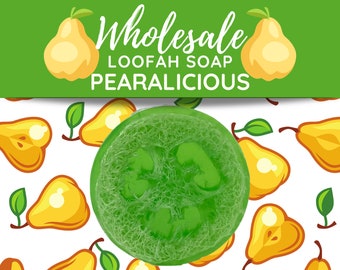 Pearalicious Pear Loofah Bars Wholesale Set | Gifts for Her, Bridal Shower Favors, Baby Shower Favors, Gift Baskets, Personal Use, Soap Bar