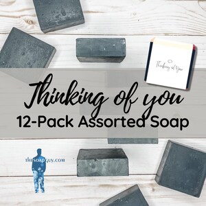 Thinking of you 12 Bars of Handmade Soap, Best Sellers | Shower Favors, Soap Gift Set, Gift Baskets, Stocking Stuffers, Resale, Personal Use