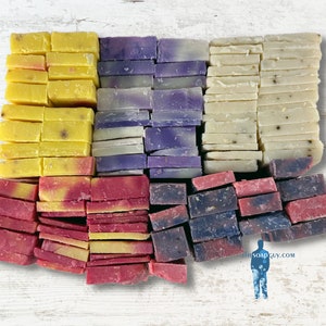 Over 5lbs LBS of soap, Assorted Slivers of Premium Wholesale Handmade Soap Scraps Natural Bulk Lot 5 Scents image 3