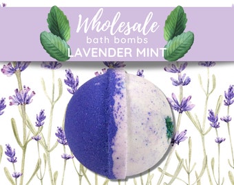 Lavender Mint Wholesale Bath Bombs, Wholesale Bulk Floral Bath Fizzies, Baby Bridal Shower Favors, Birthday Party