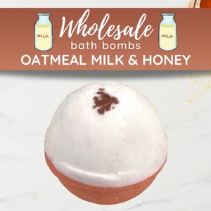 Oatmeal Milk and Honey Wholesale Bath Bombs, Wholesale Bulk Bath Fizzies, Baby Bridal Shower Favors, Birthday Party