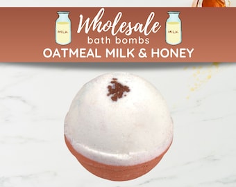 Oatmeal Milk and Honey Bath Bomb | Handmade Wholesale Bath Bombs | Bulk Party Favors