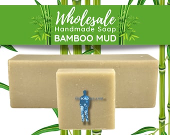 Bamboo Mud Soap | Handmade Soap, Natural Soap, Vegan Soap, Homemade Soap, Wholesale Soap, Bulk Favors Soap, Cut Into Bar Soap