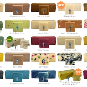 5 Premium Handmade Soap Loaves, Wholesale Bulk Lot, Assorted, You Choose image 2