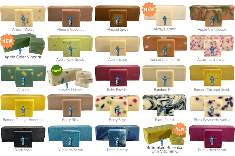 5 Premium Handmade Soap Loaves, Wholesale Bulk Lot, Assorted, You Choose image 2