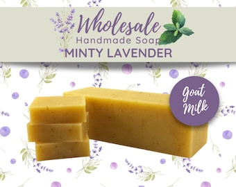 Minty Lavender Goat Milk Soap | Handmade Natural Bar Soap | Wholesale Bulk Bars