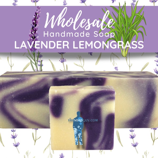 Lavender Lemongrass Soap | Handmade Soap, Natural Soap, Vegan Soap, Homemade Soap, Wholesale Soap, Bulk Favors Soap, Cut Into Bar Soap